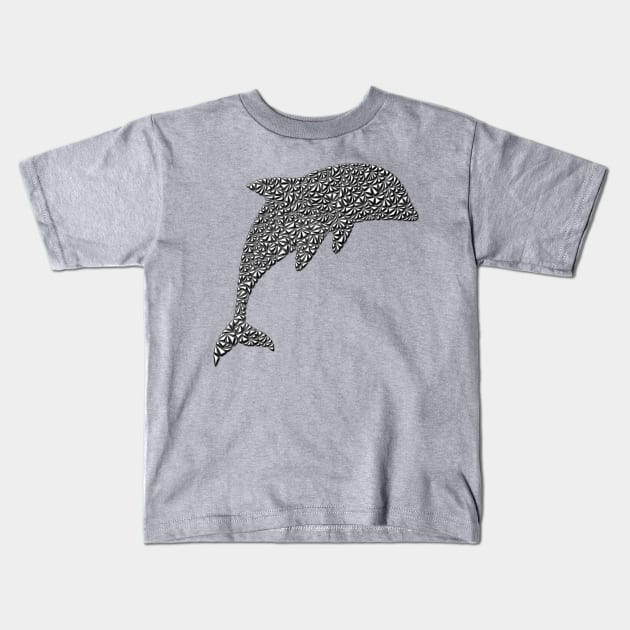 Metallic Dolphin Kids T-Shirt by Shrenk